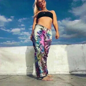 Valentino Jean Michel BASQUIAT inspired wearable artwork vintage Levi’s jeans